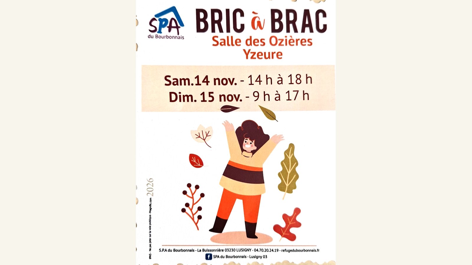 Illustration de l’actualité Bric-à-Brac 2026 : venez chiner pour nos animaux !