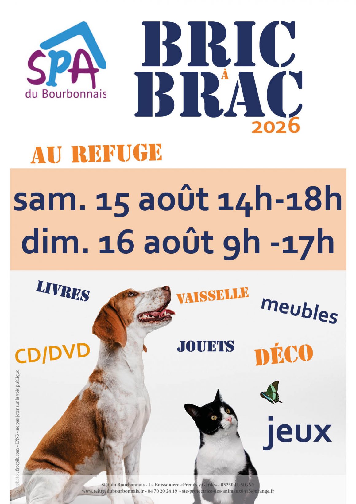 Bric à Brac 15 et 16 août 2026 Bric à Brac 15 et 16 août 2026