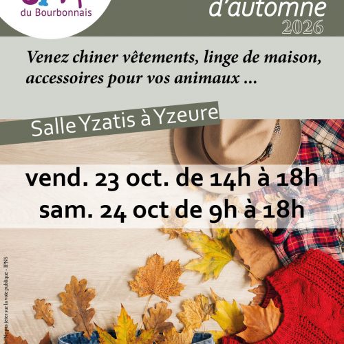 Friperie d&rsquo;automne 23 & 24 oct. 2026